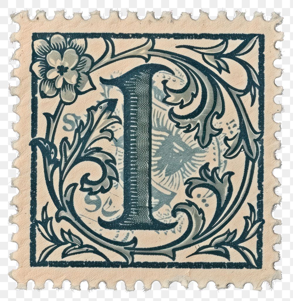 PNG  Stamp alphabet number 1 pattern font art.