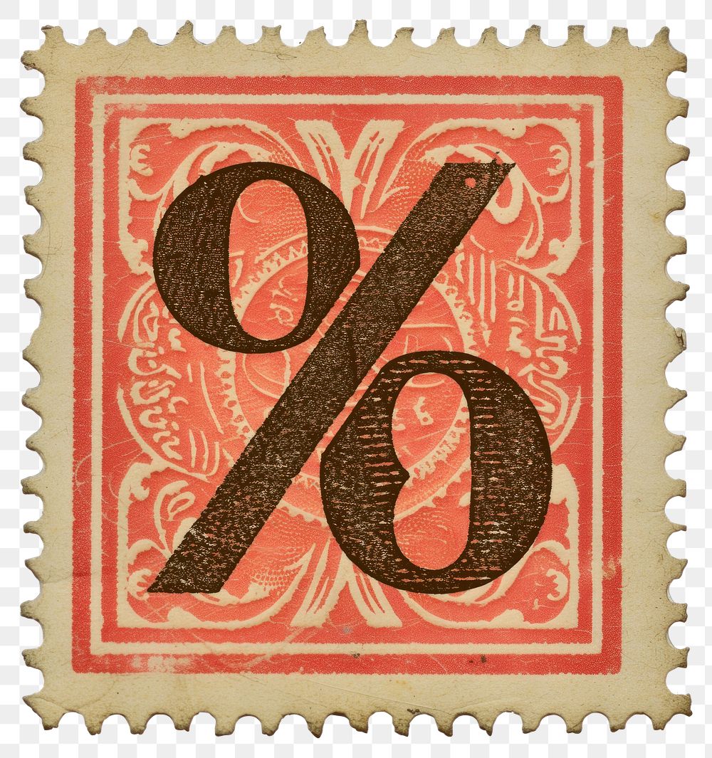 PNG  Vintage postage stamp percentage backgrounds paper art.