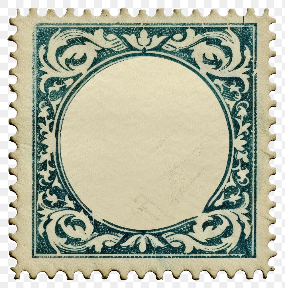 PNG  Vintage postage stamp pattern paper art