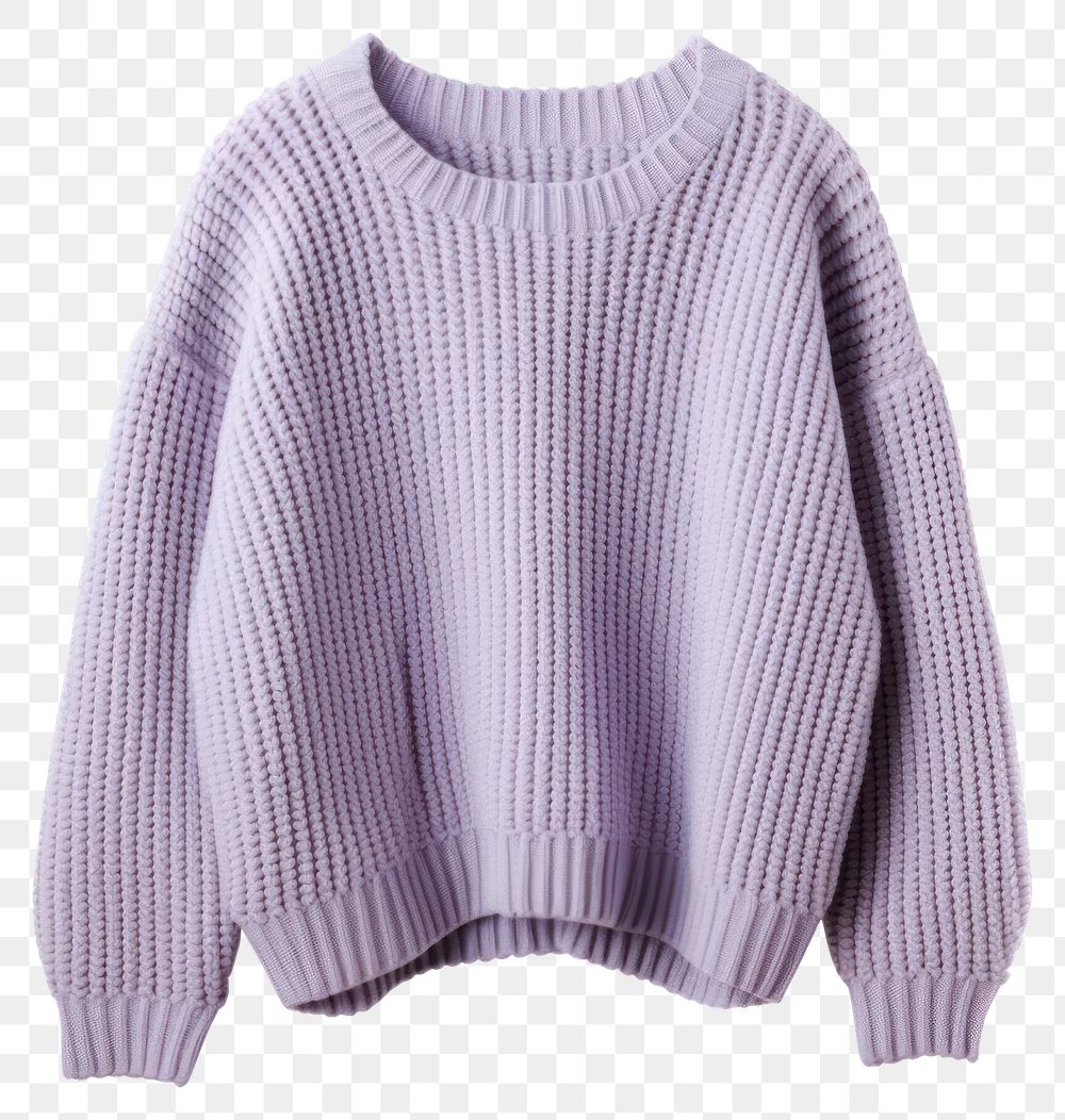 PNG Light pastel lavender sweater sweatshirt white background coathanger.