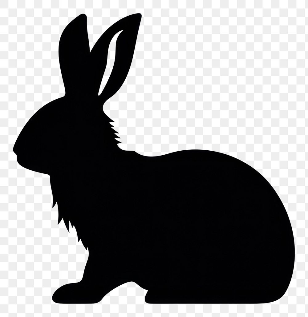 PNG Bunny silhouette bunny wildlife.