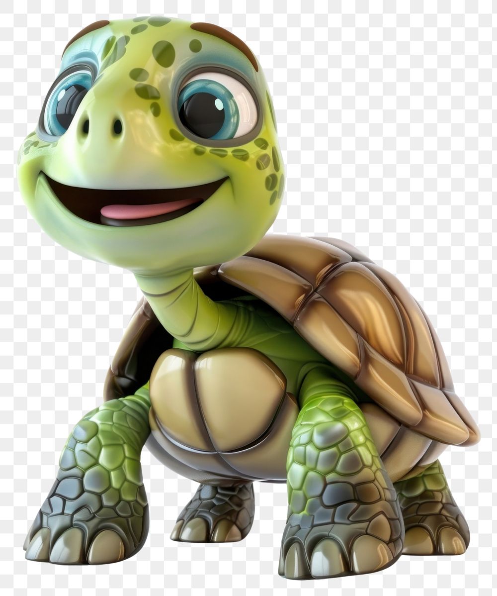 PNG 3D Illustration of tortoise figurine reptile animal