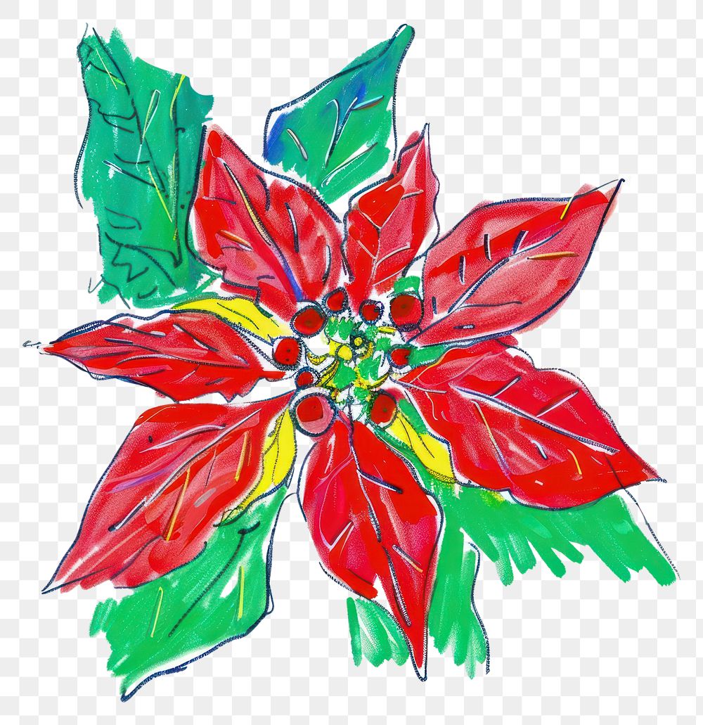 PNG Poinsettia graphics pattern blossom.