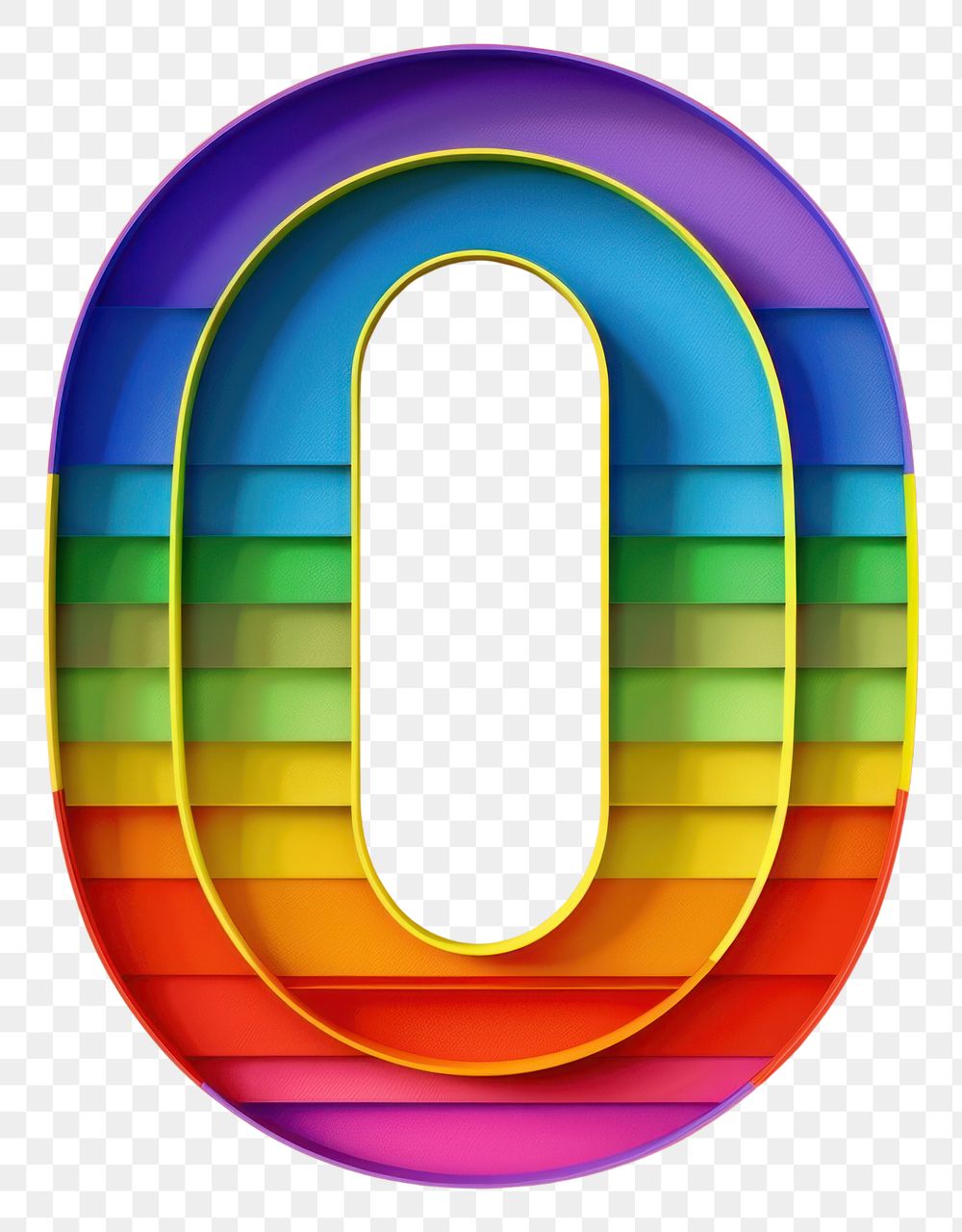 PNG Rainbow with number 0 art graphics symbol.