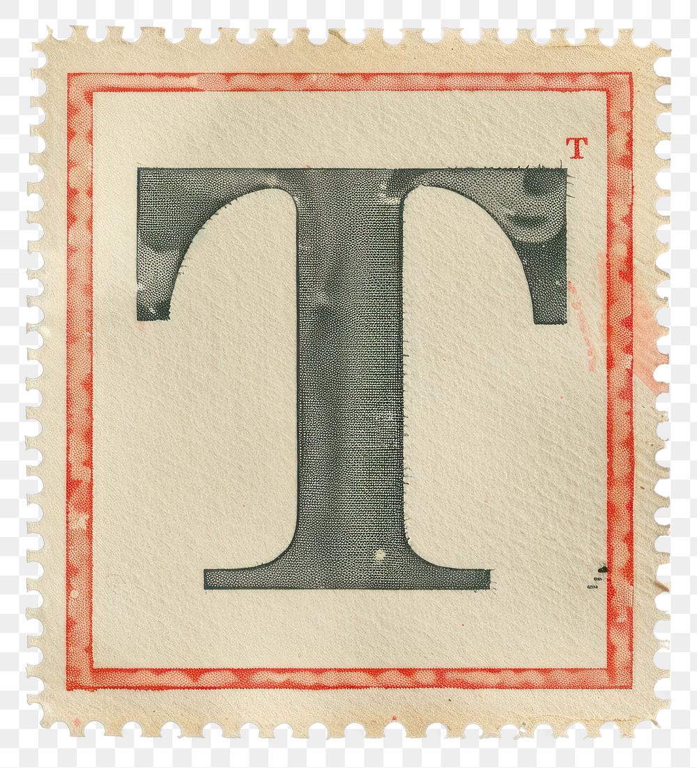PNG  Stamp with alphabet T paper text font.