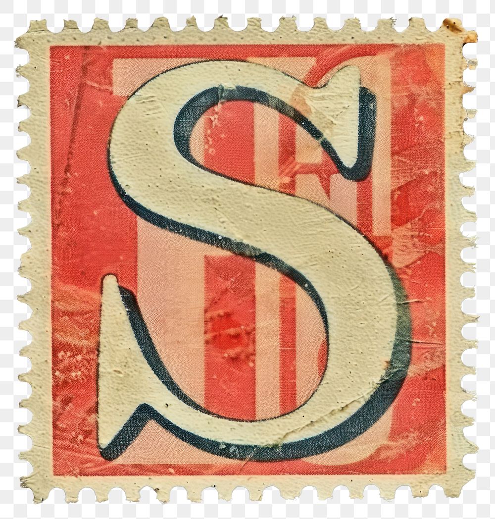 PNG  Stamp with alphabet S number text font.