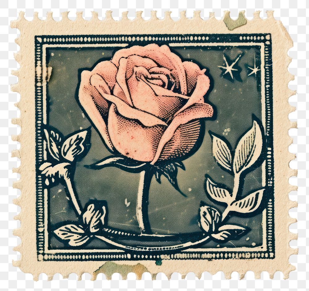 PNG  Vintage postage stamp art creativity pattern.