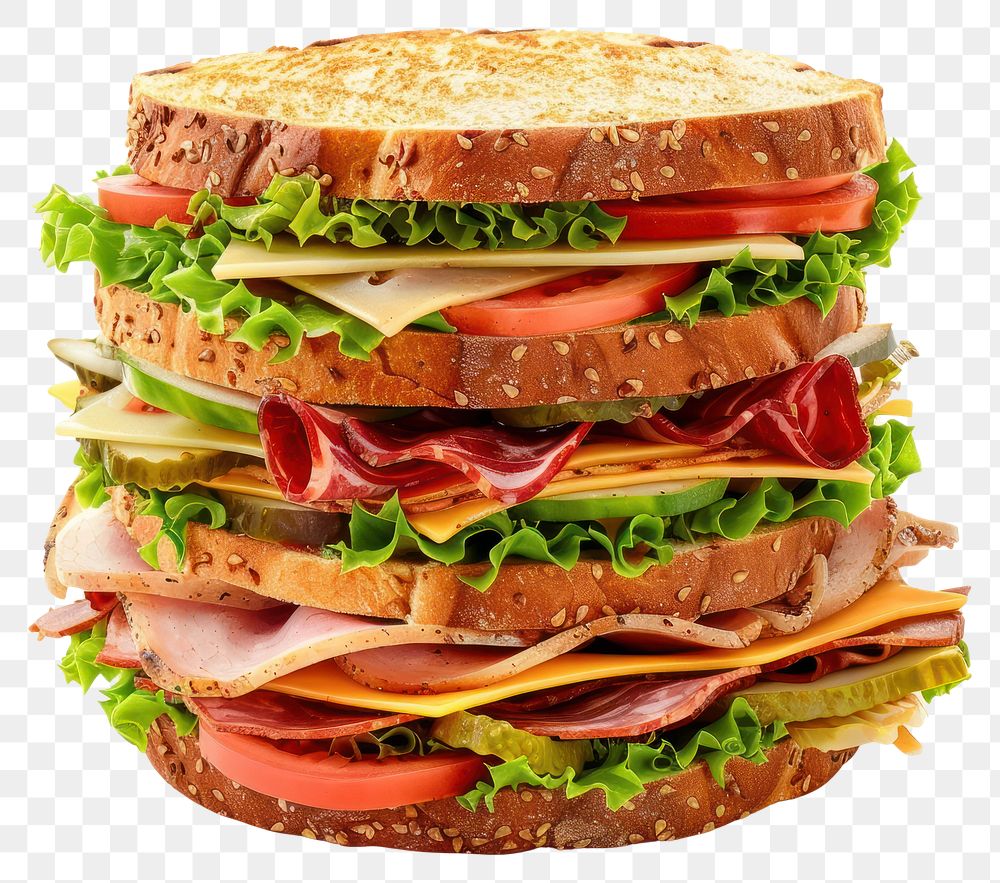 PNG  Big sandwich burger lunch food