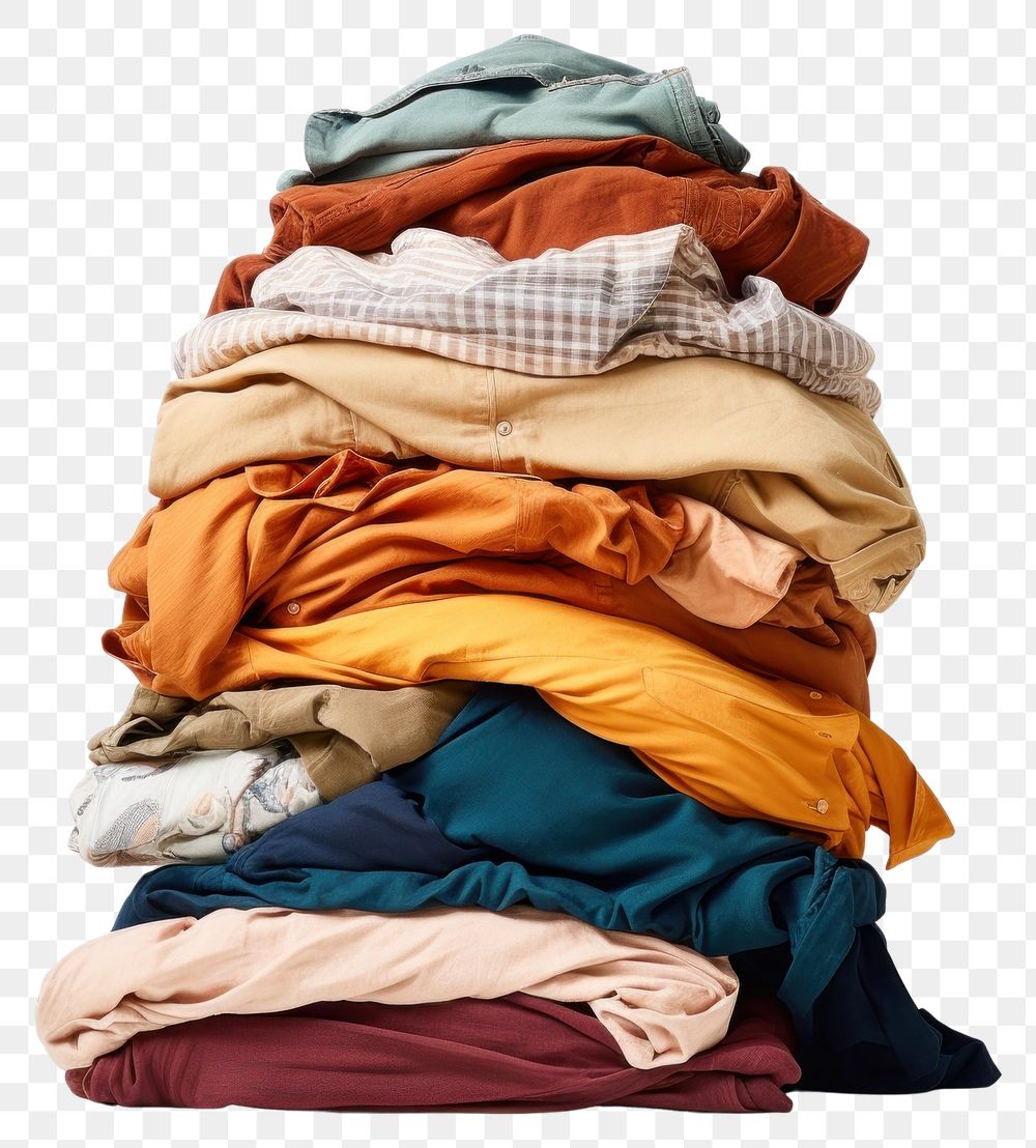 PNG  Stacks of clothing blanket laundry
