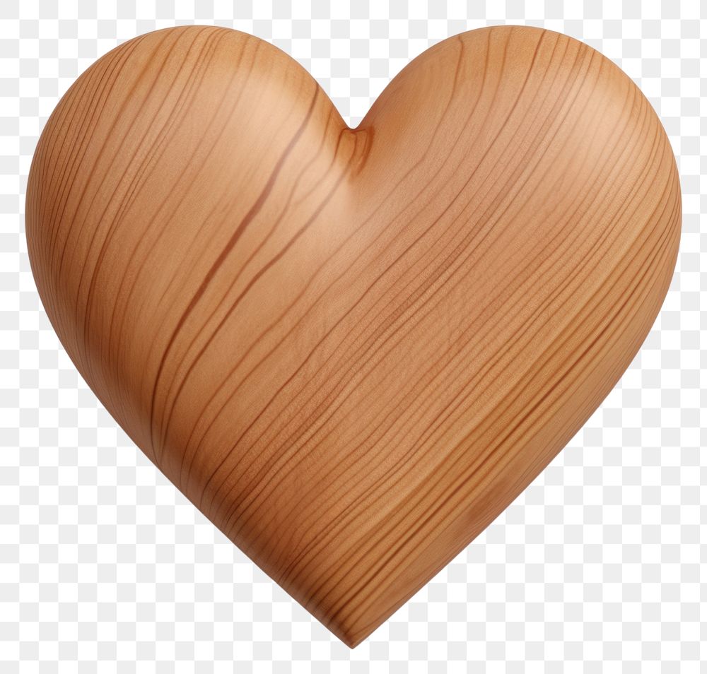PNG Wood heart white background heart shape.