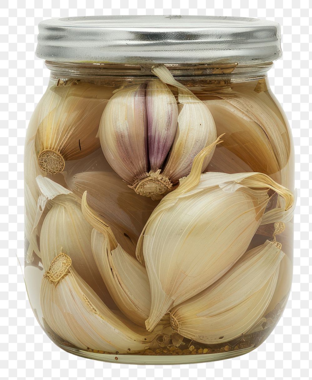 PNG A pickled garlic vegetable plant food.