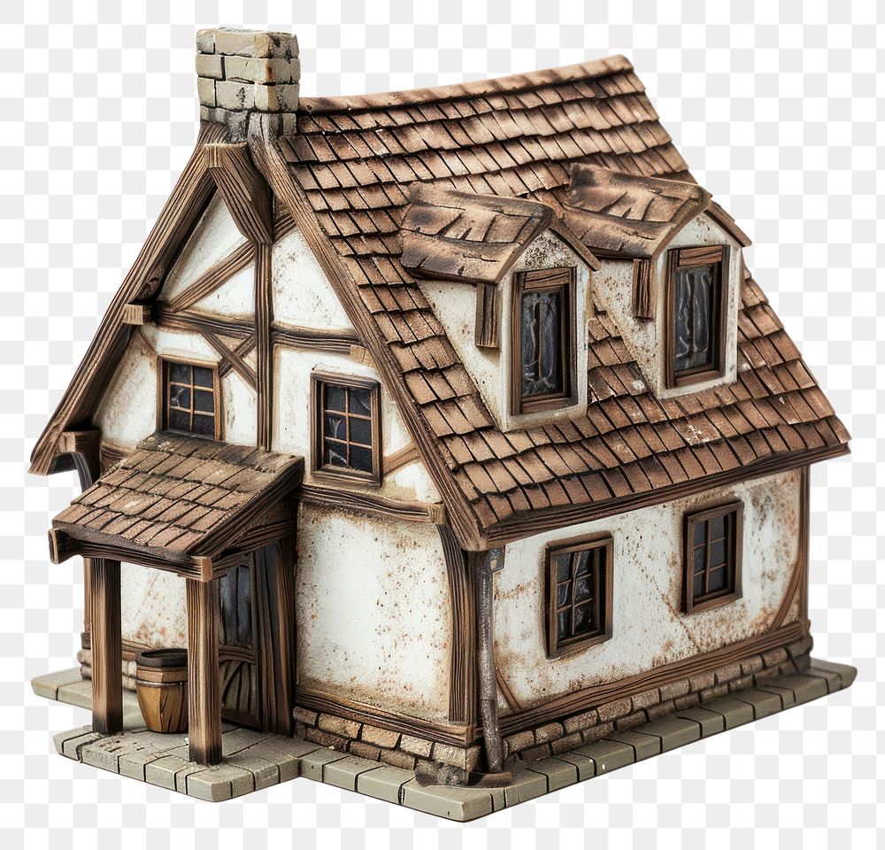 PNG Small house model architecture building cottage.