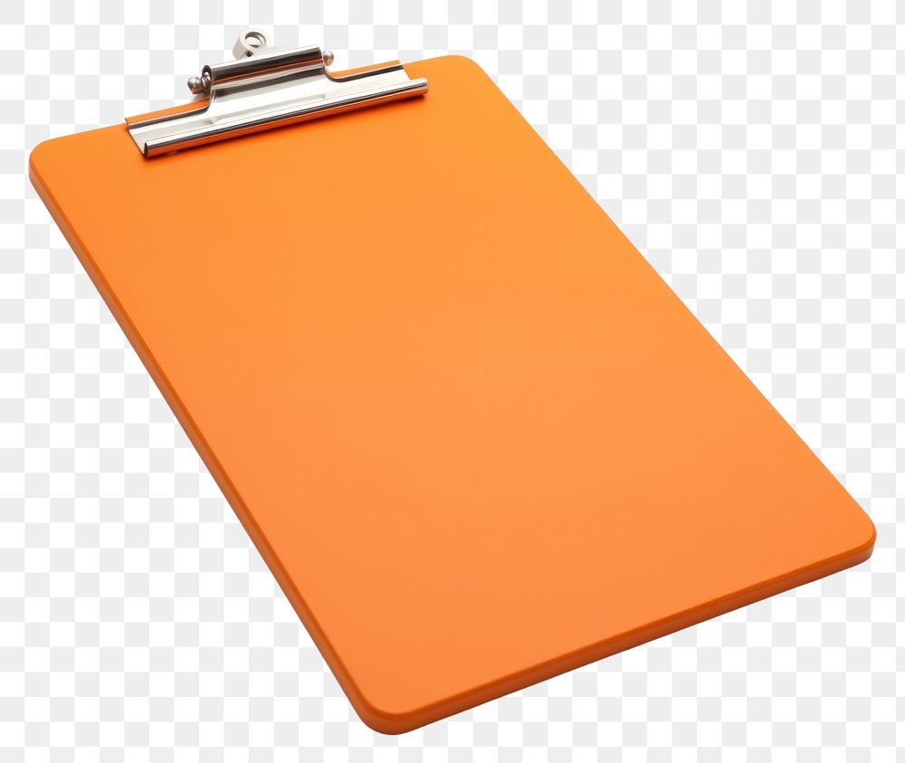 PNG Orange clipboard white background electronics rectangle.