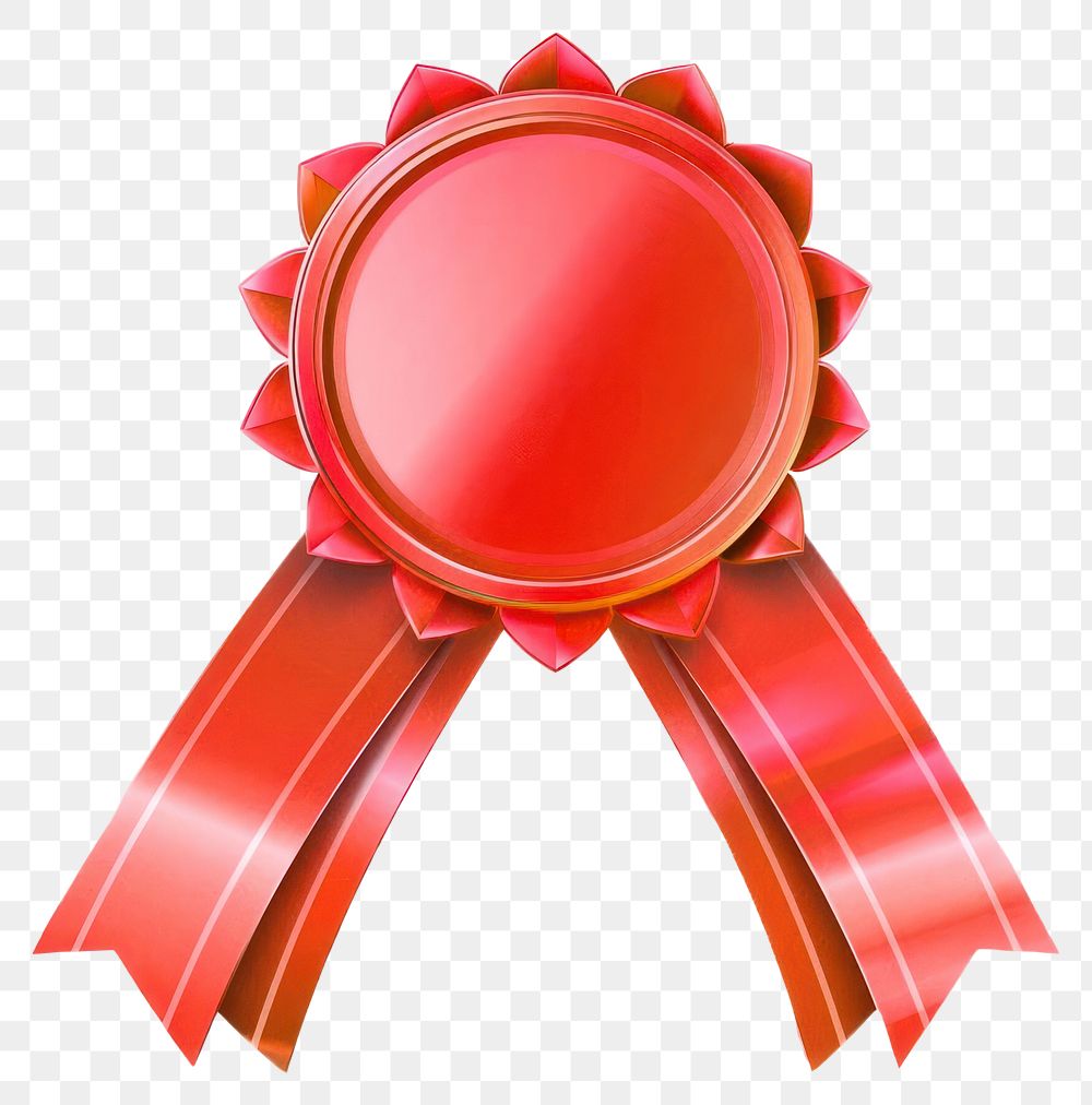 PNG Gradient red Ribbon award badge icon ketchup symbol logo.