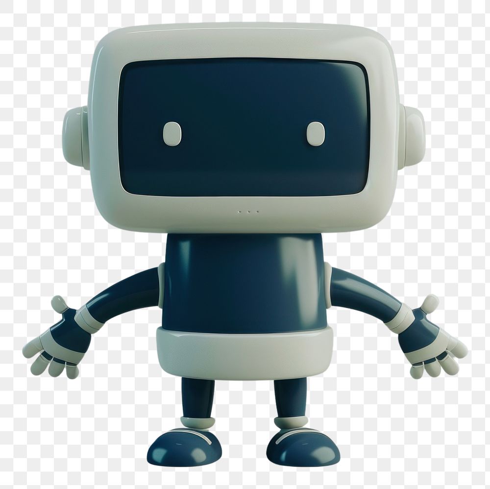 PNG 3d tv character cartoon robot toy.