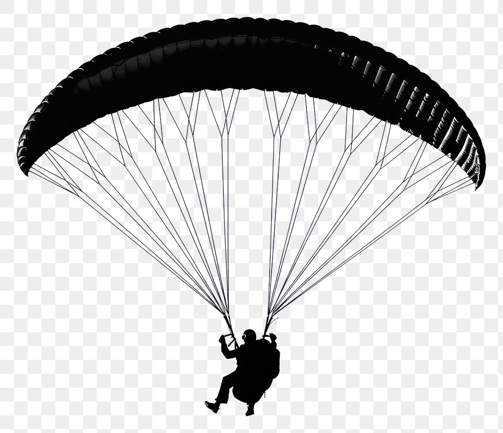 PNG Paraglider silhouette clip art recreation parachute adventure