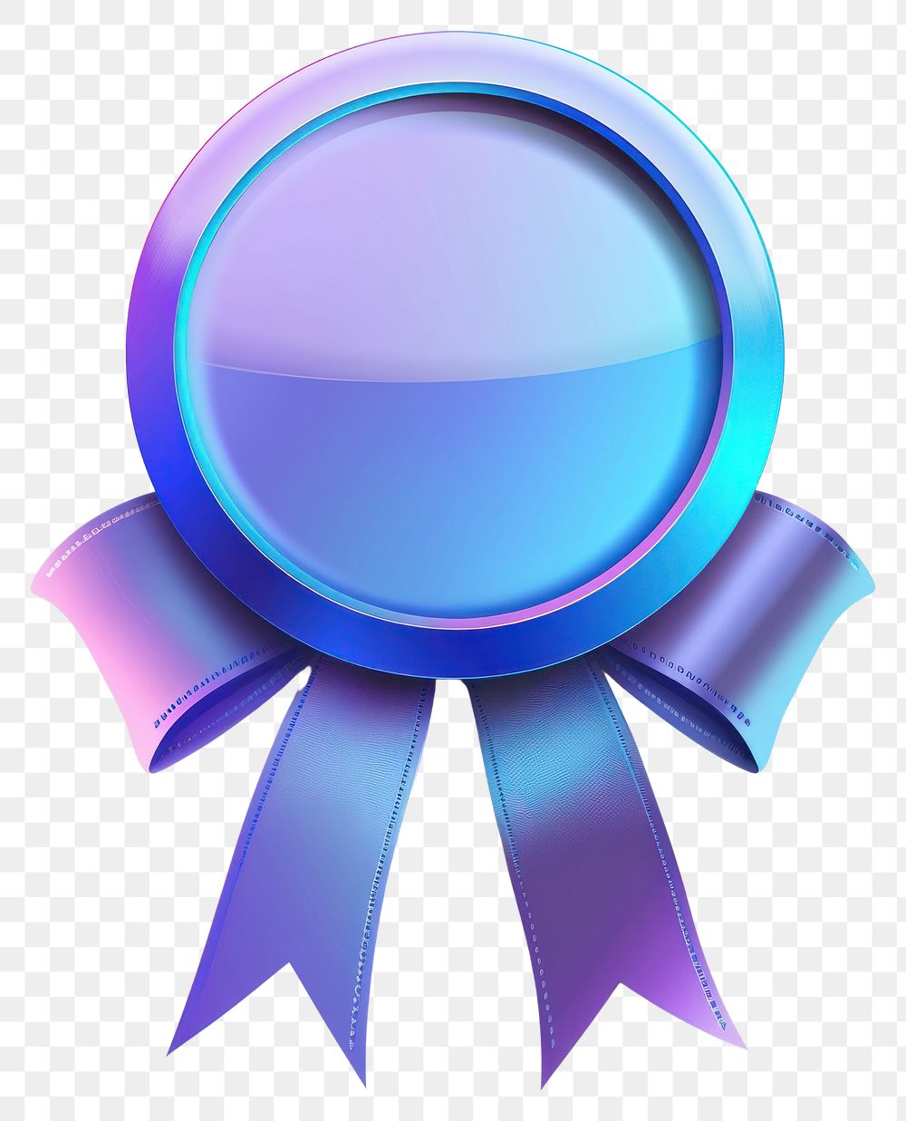 PNG Gradient blue Ribbon award badge icon purple symbol logo