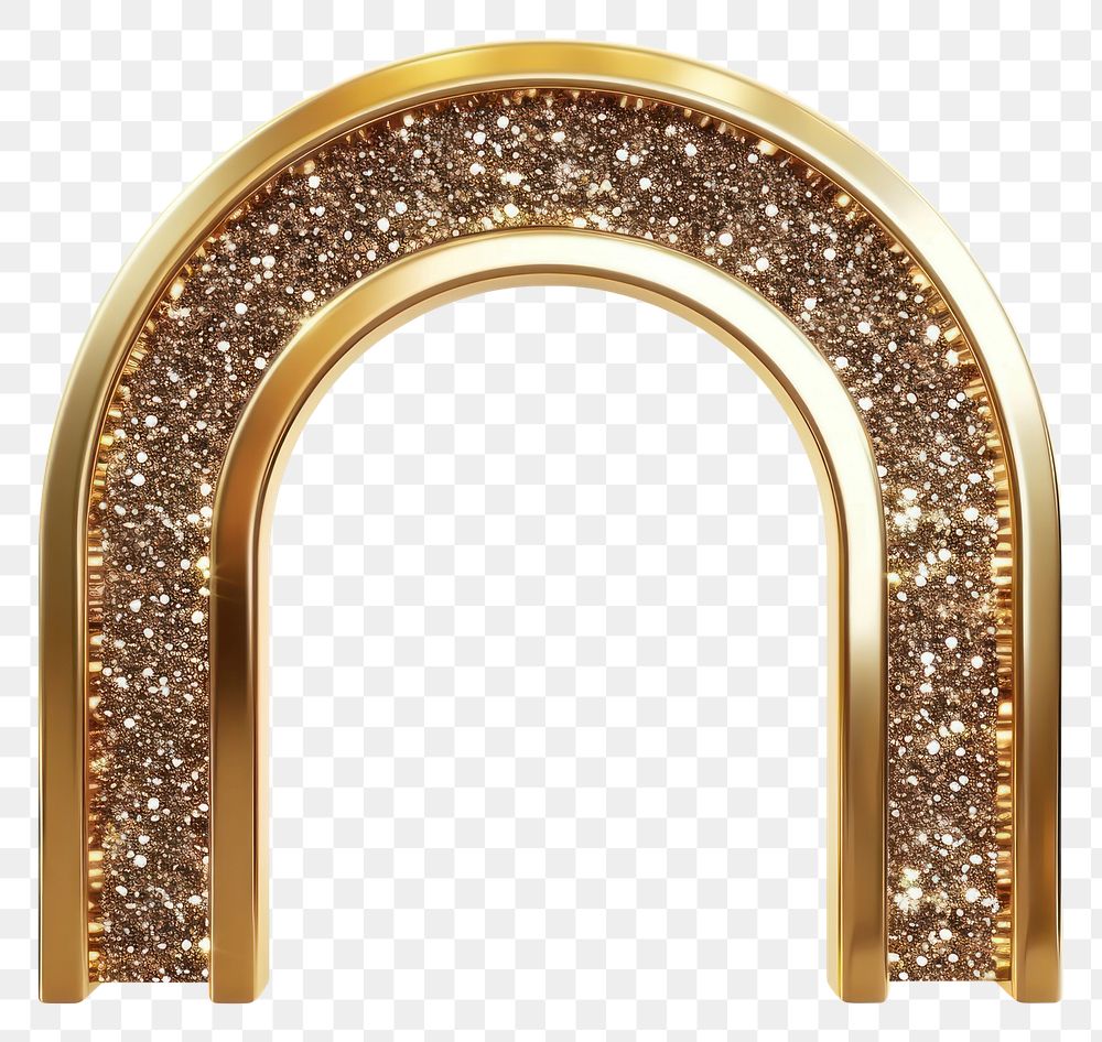 Frame glitter arch pillar shape gold architecture accessories