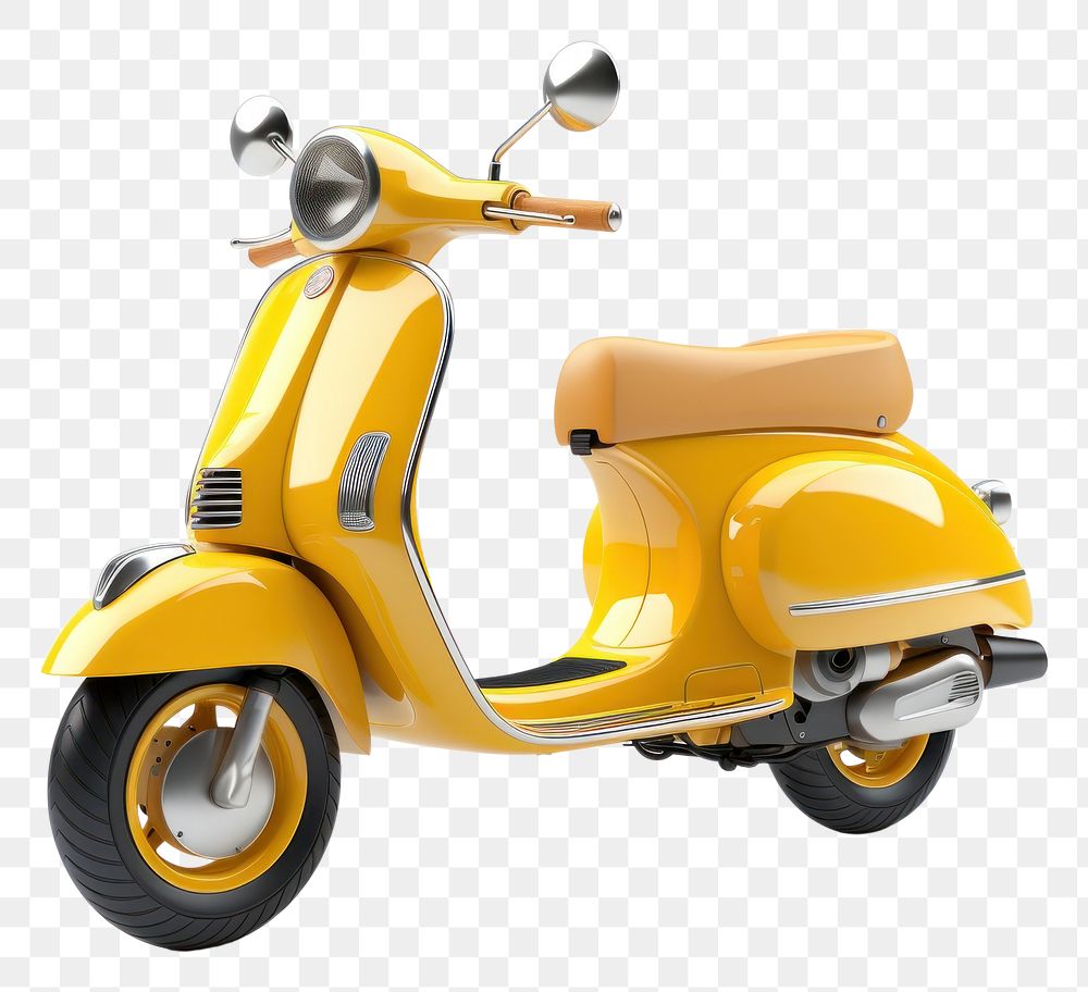 Yellow Retro Vintage Scooter motorcycle scooter vehicle.