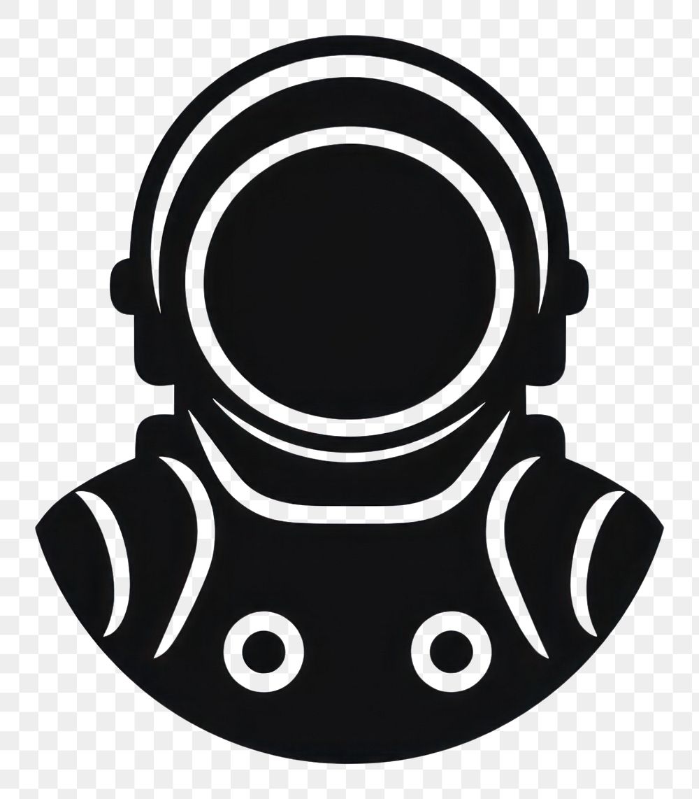 PNG A astronaut silhouette electronics stencil.