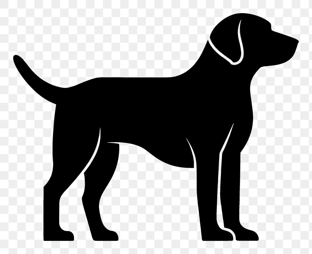 PNG A dog silhouette stencil animal.