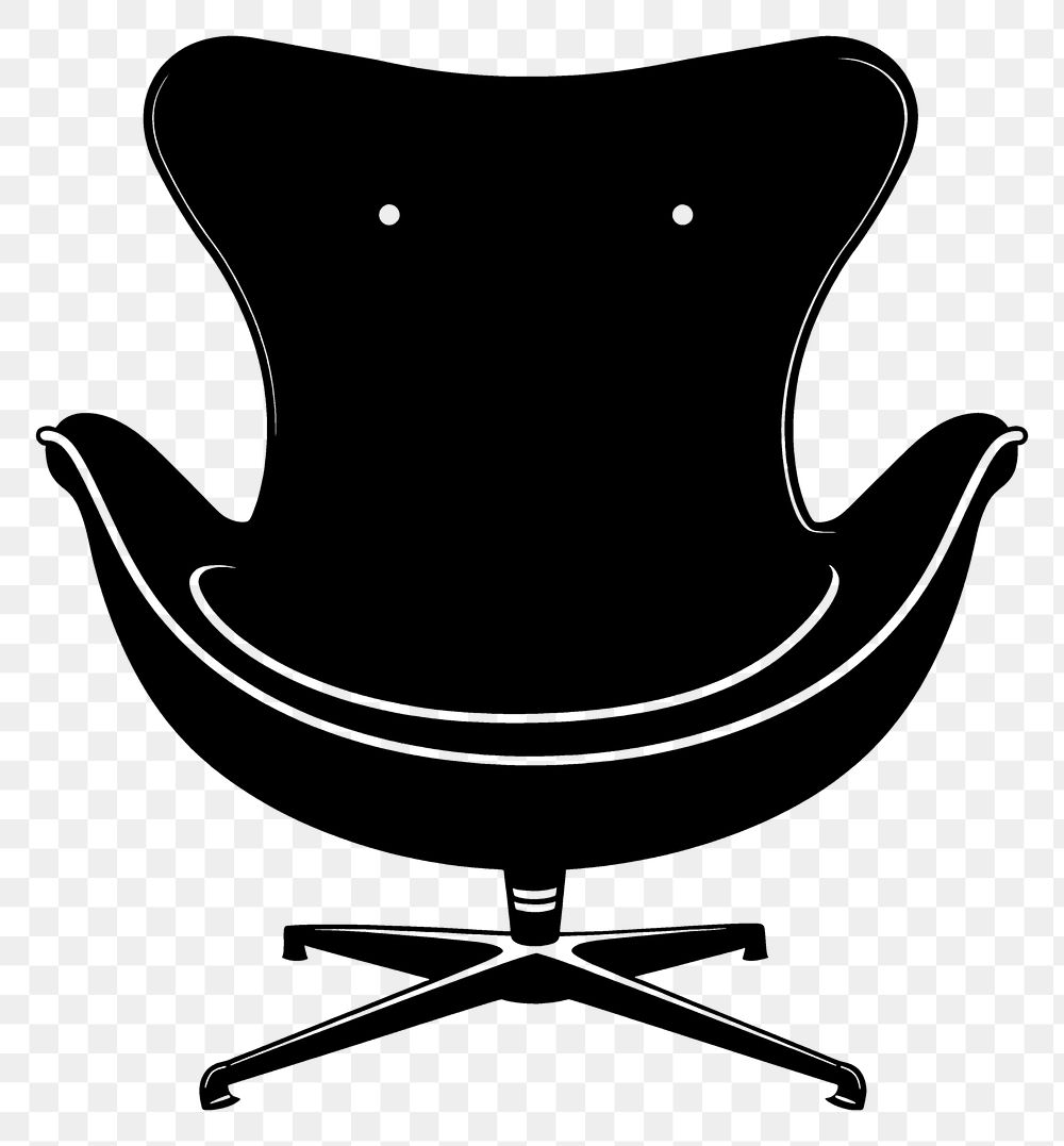 PNG A mordern chair silhouette furniture armchair.