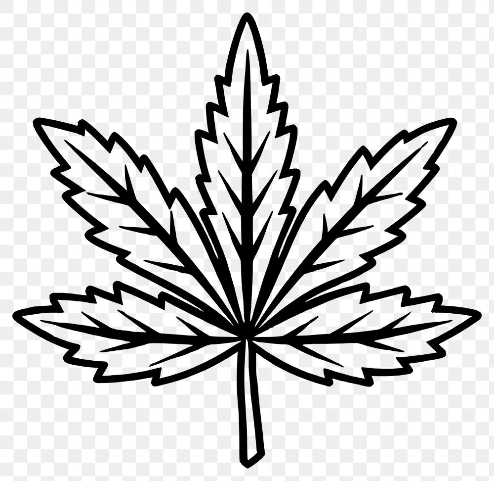 PNG A cannabis leaf dynamite weaponry stencil.