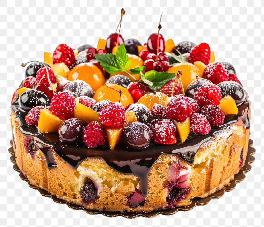 PNG Fruit cake raspberry dessert