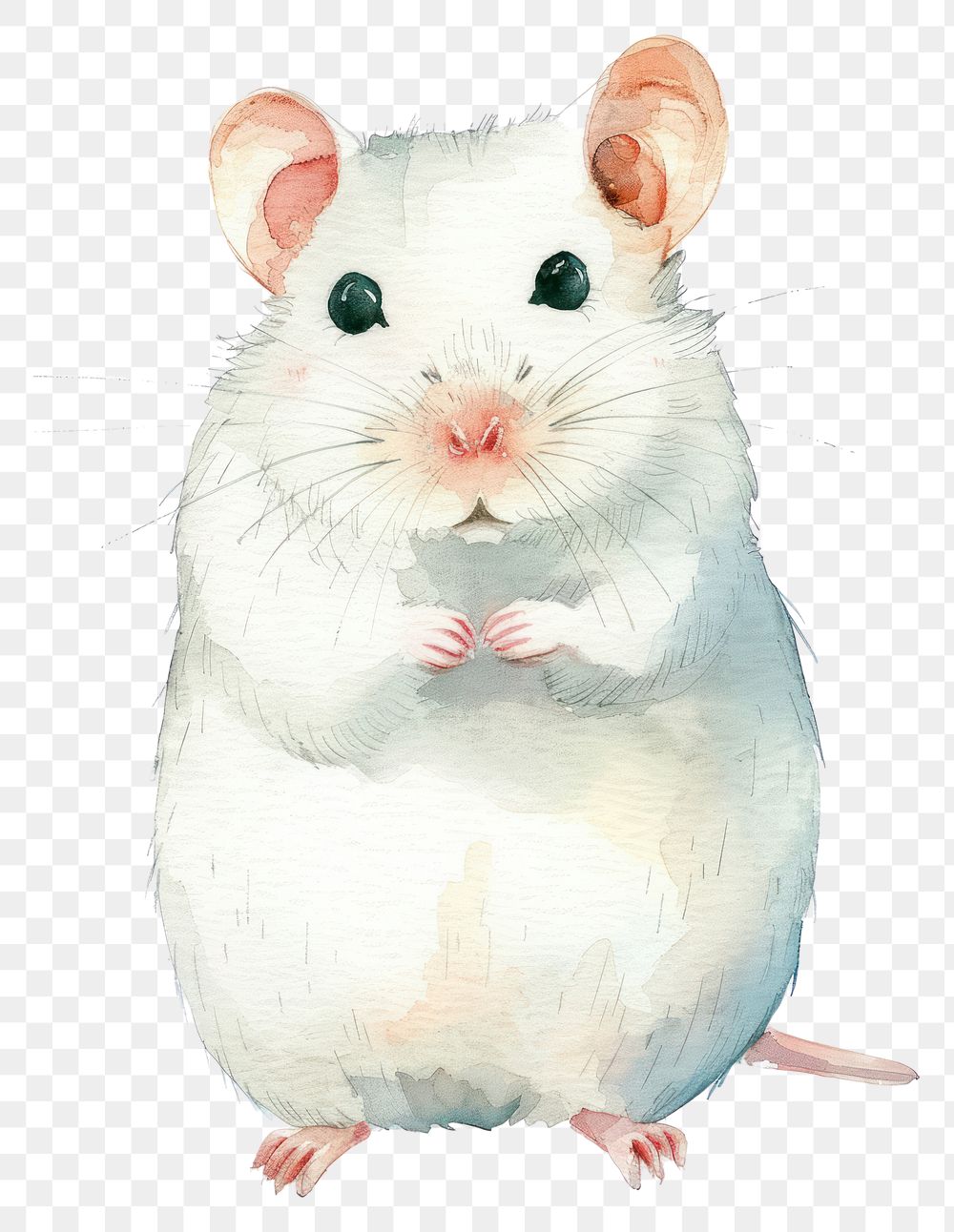 PNG White hamster rat rodent animal.