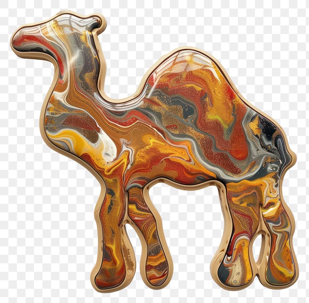 PNG  Acrylic pouring camel accessories accessory jewelry.
