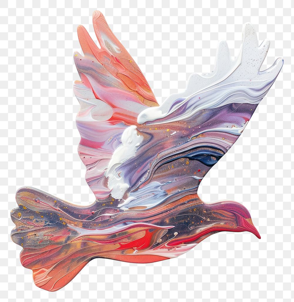 PNG  Acrylic pouring dove accessories accessory painting.