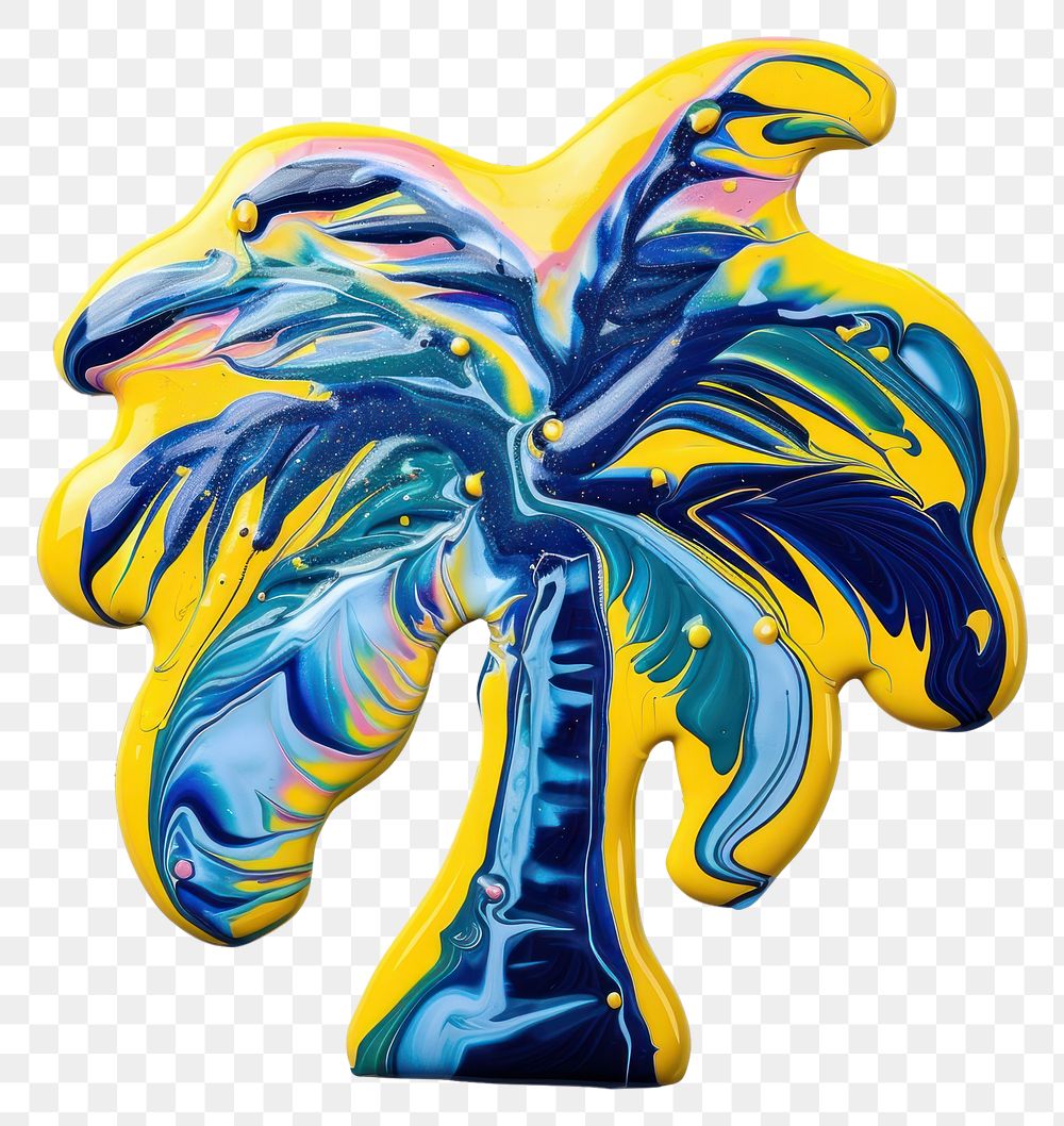 PNG  Acrylic pouring paint palm tree confectionery accessories accessory.