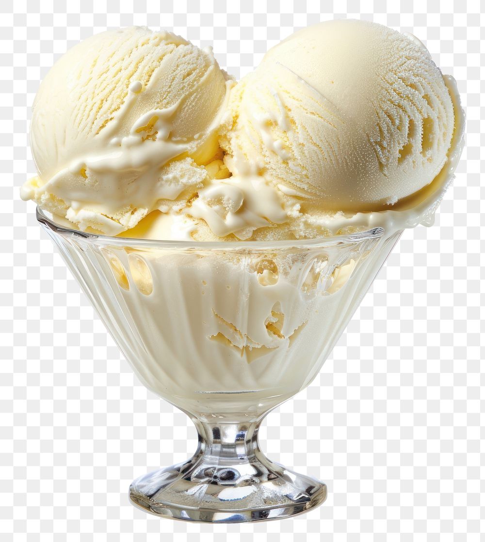 PNG Vanilla ice cream scoops dessert vanilla sundae.