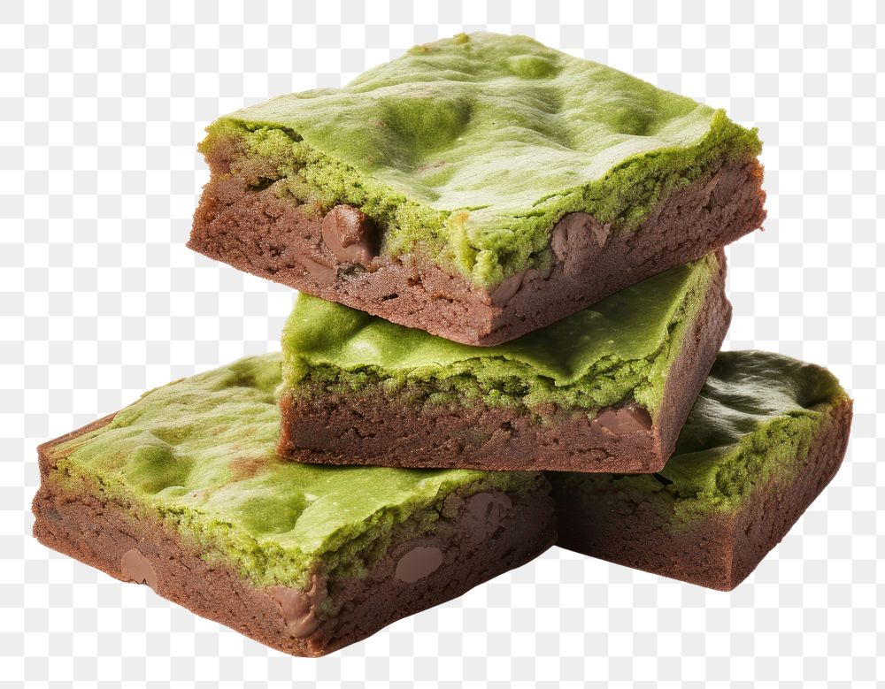 PNG Pieces of fresh green brownie chocolate dessert food
