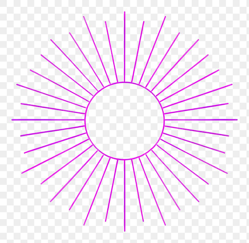PNG Sun icon purple neon accessories