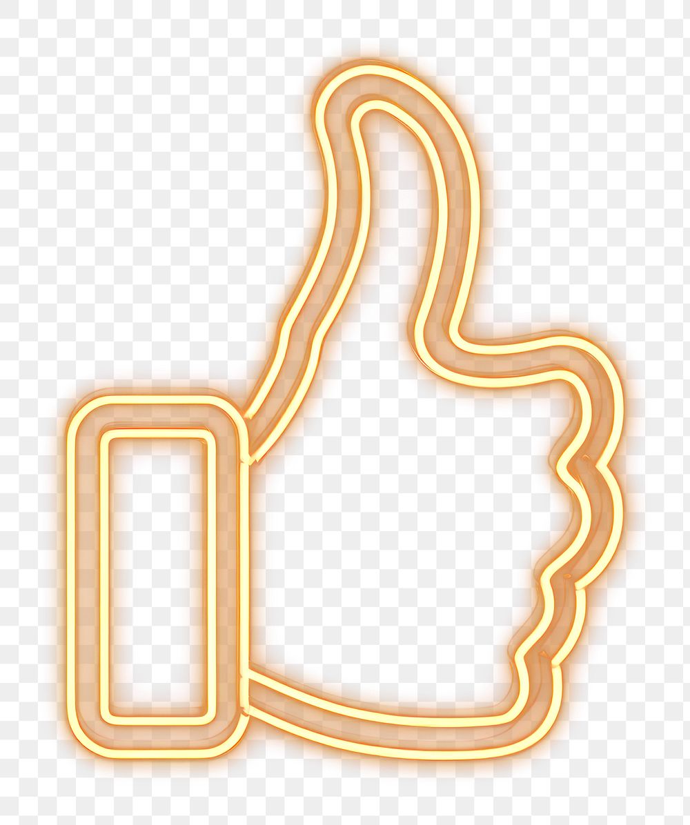 PNG Thumbs up icon neon astronomy lighting.