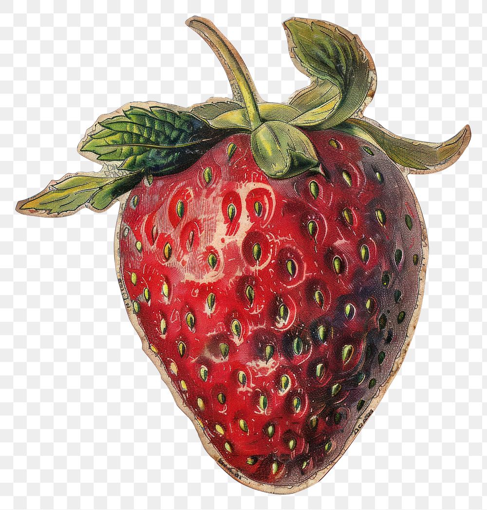 PNG Strawberry shape collage cutouts strawberry fruit plant.
