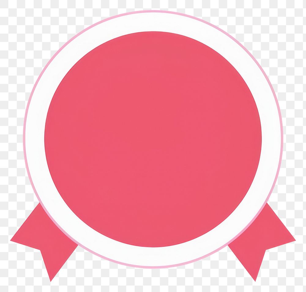 PNG Pink circle award ribbon banner blackboard symbol logo.