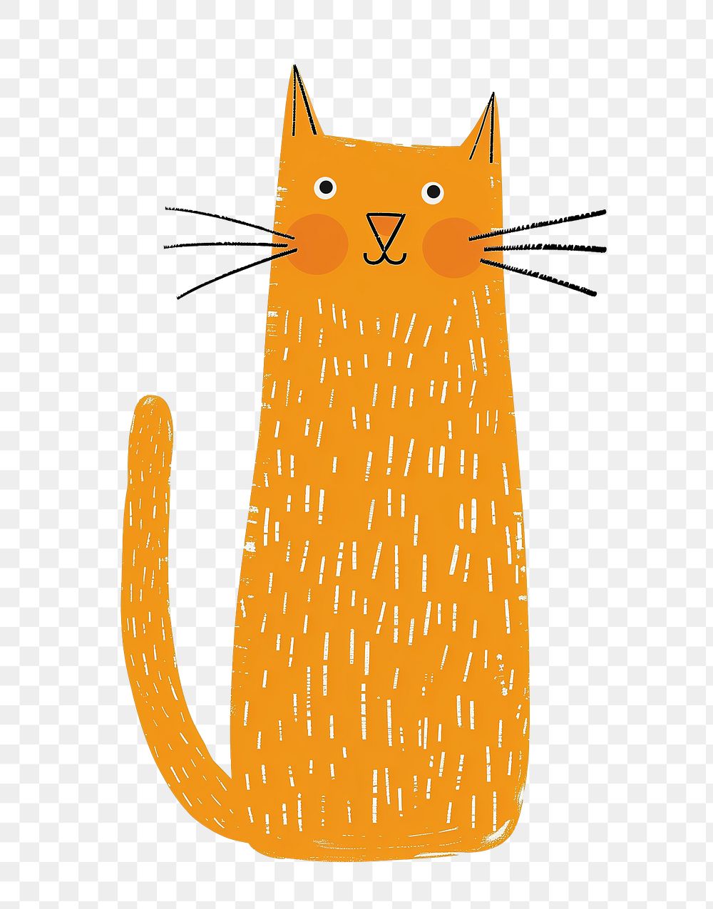 Orange cat png cute animal, transparent background