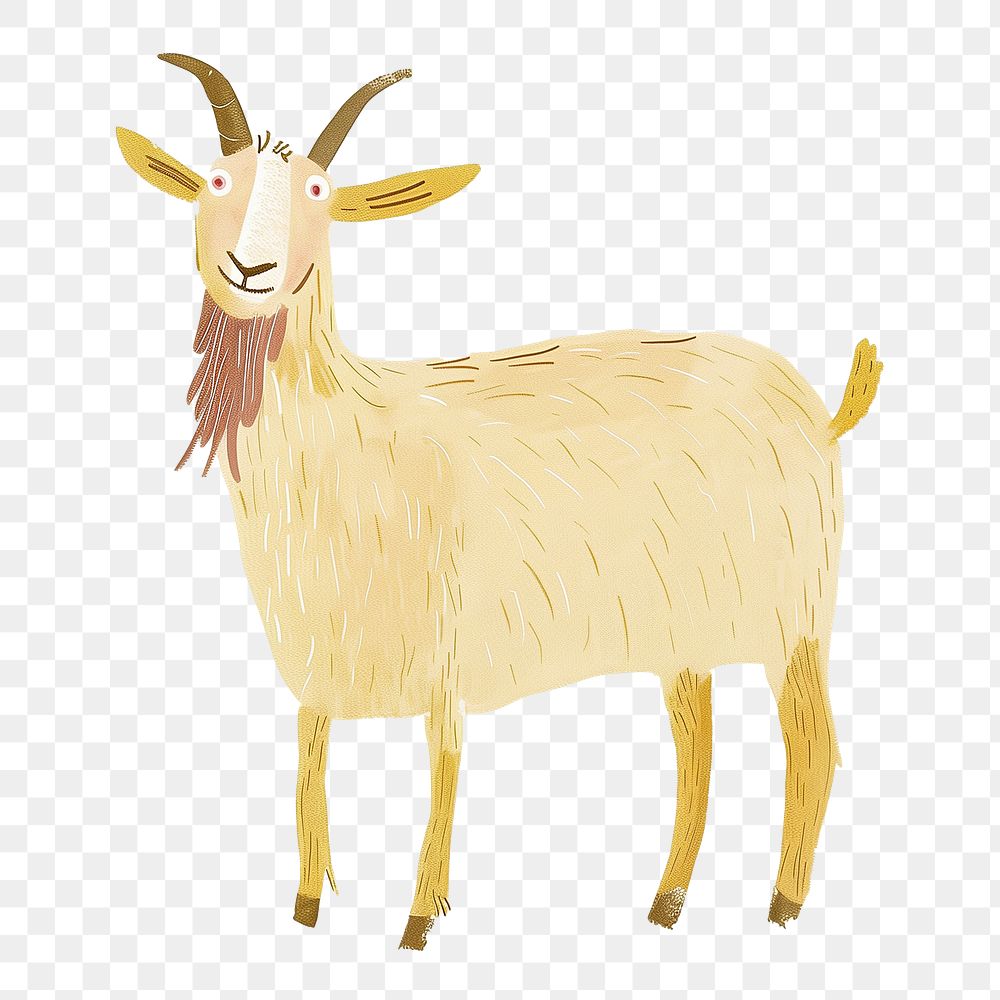 Cute goat png farm animal, transparent background