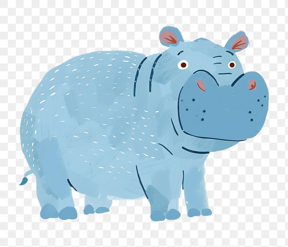 Hippopotamus png cute animal, transparent background