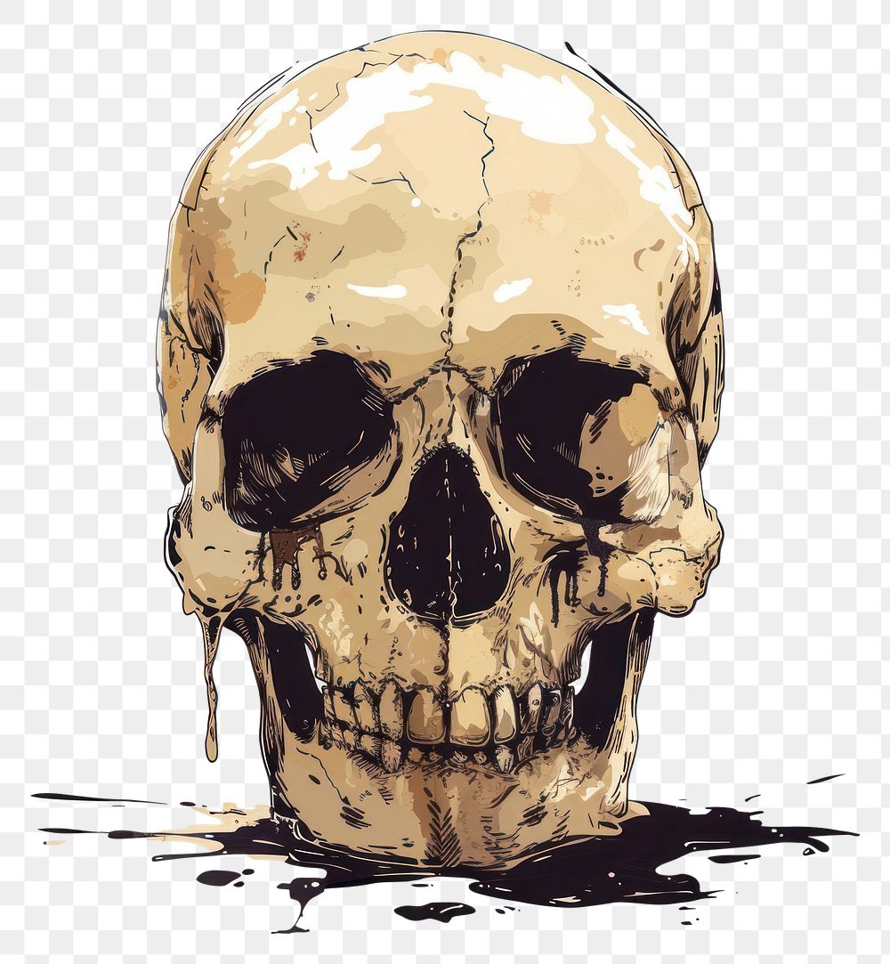 PNG  Graffiti skull person human head.