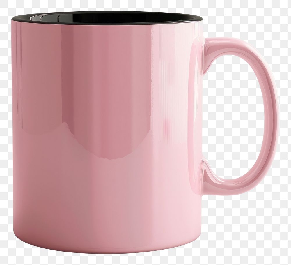 PNG Mock up mug pink coffee drink cup.