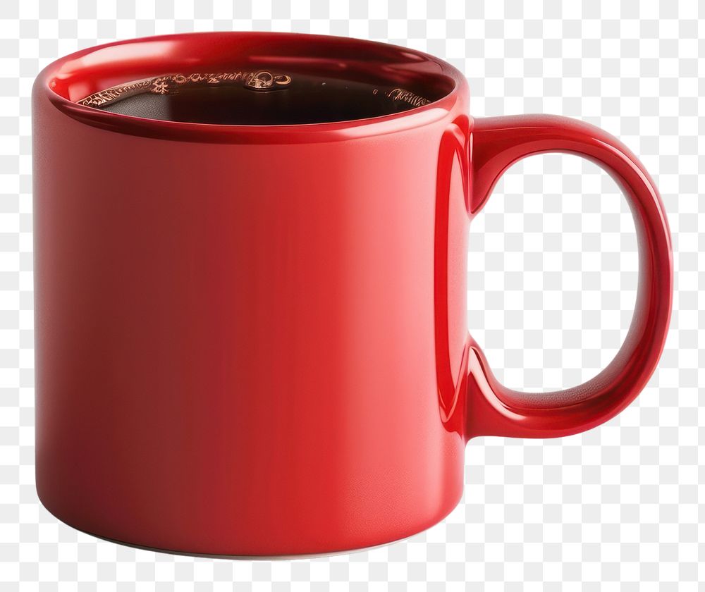 PNG Mock up mug red coffee drink cup