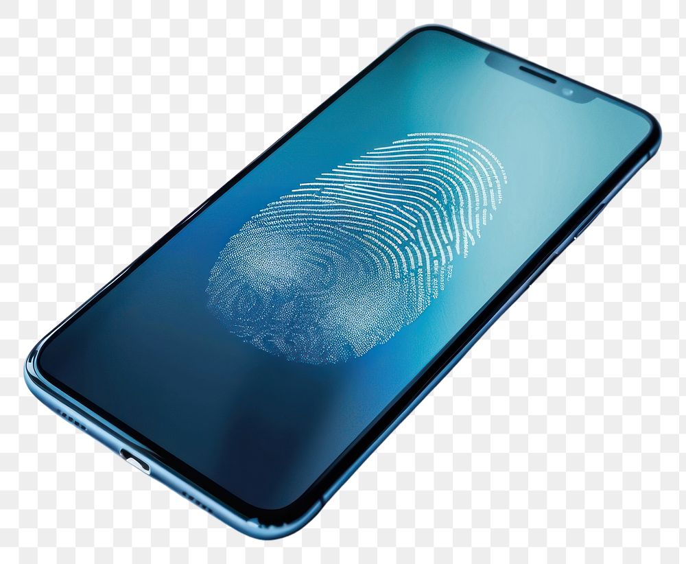 PNG Phone fingerprint cyber security electronics iphone mobile phone.