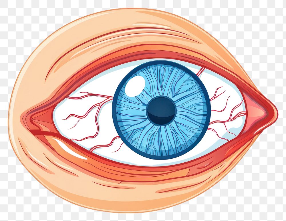 PNG Physiology of eye icon illustrated graphics drawing.