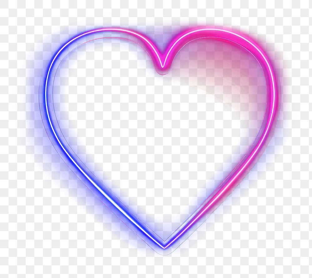 PNG Heart neon symbol light.