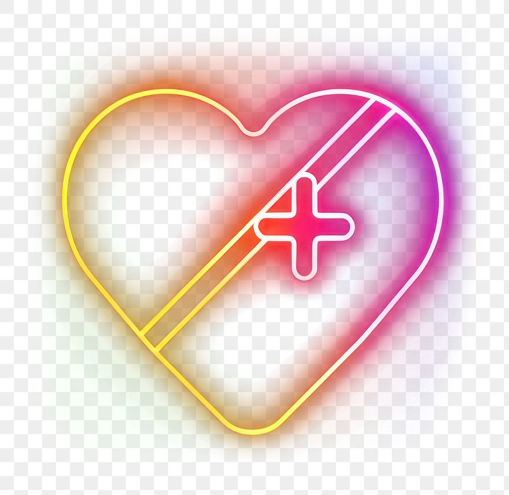 PNG Heart with bandage neon astronomy outdoors.