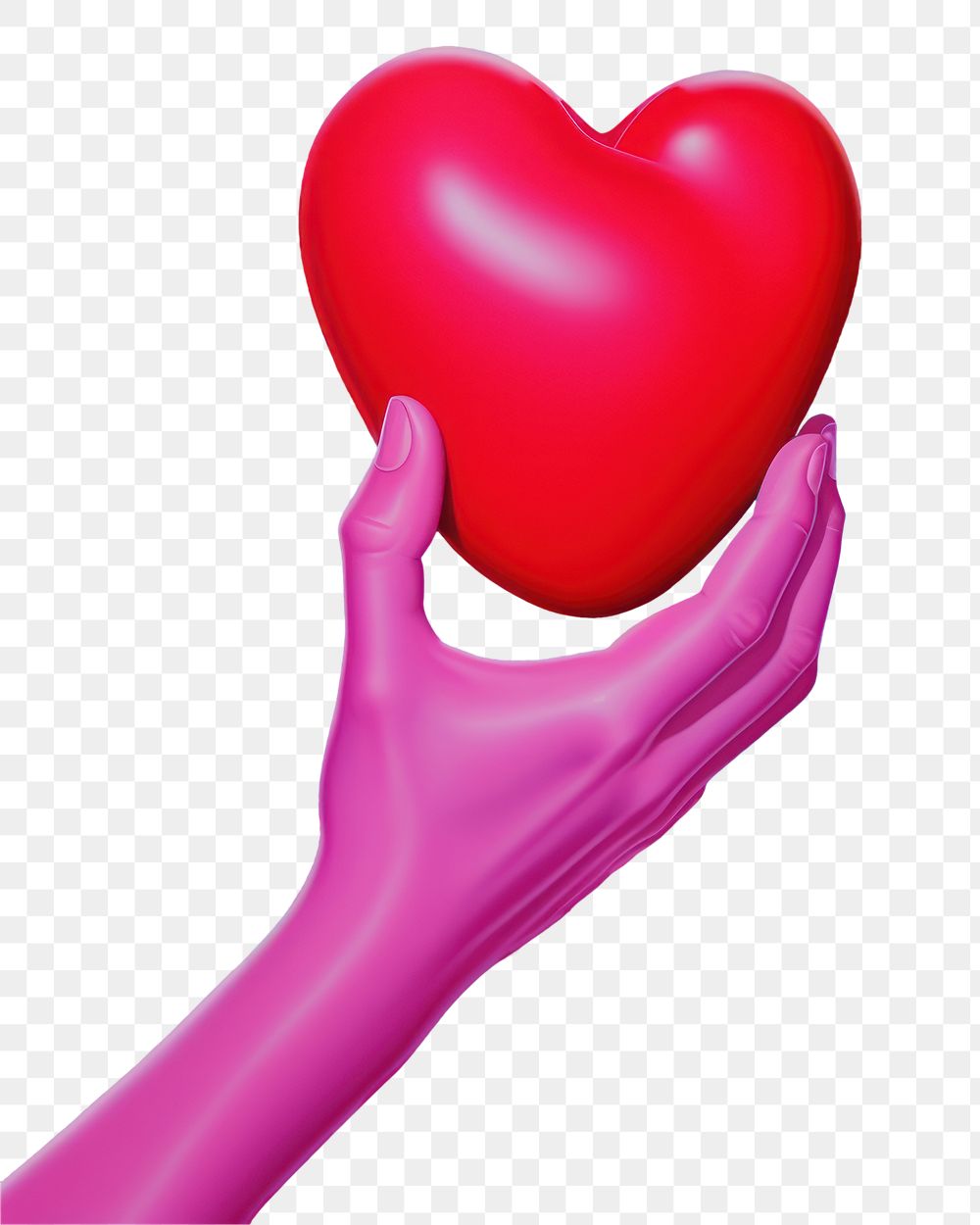 PNG Hand holding heart balloon symbol love heart symbol.