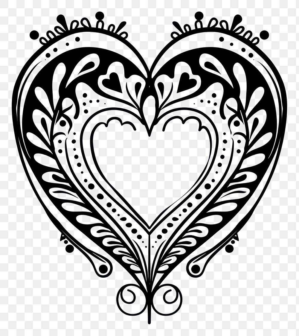PNG Heart graphics stencil pattern.